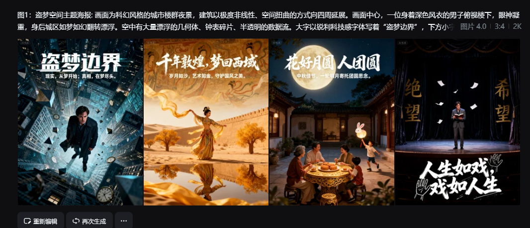 54f6d4bcj00t2ewsb00l0d000tm00cqm 即梦4.0文生图实测:出组图+剧情图、角色一致性、人像真实度、海报生成