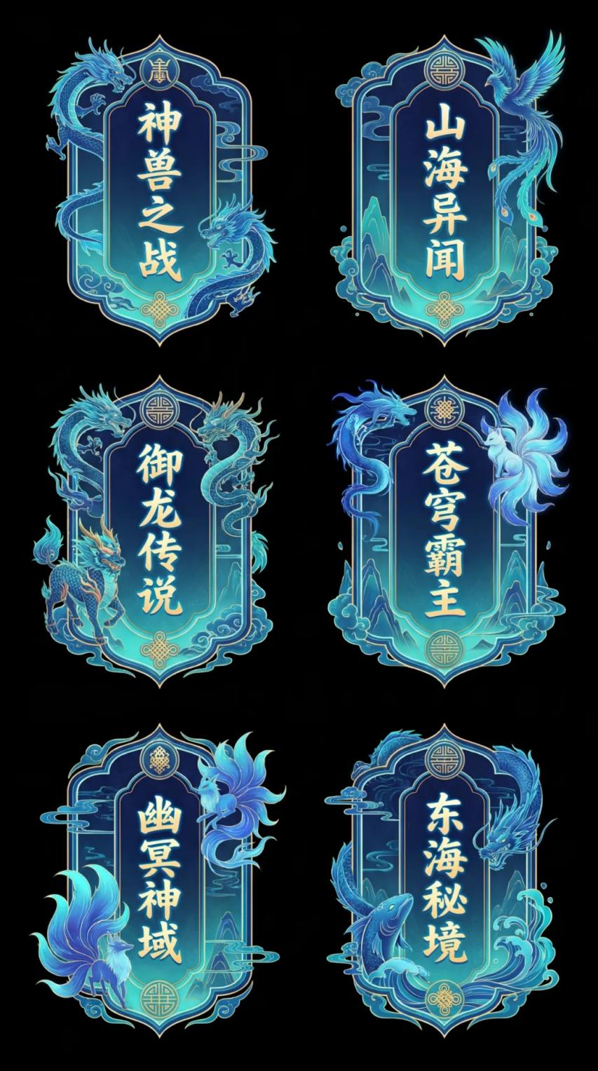 古风游戏UI标题框合集