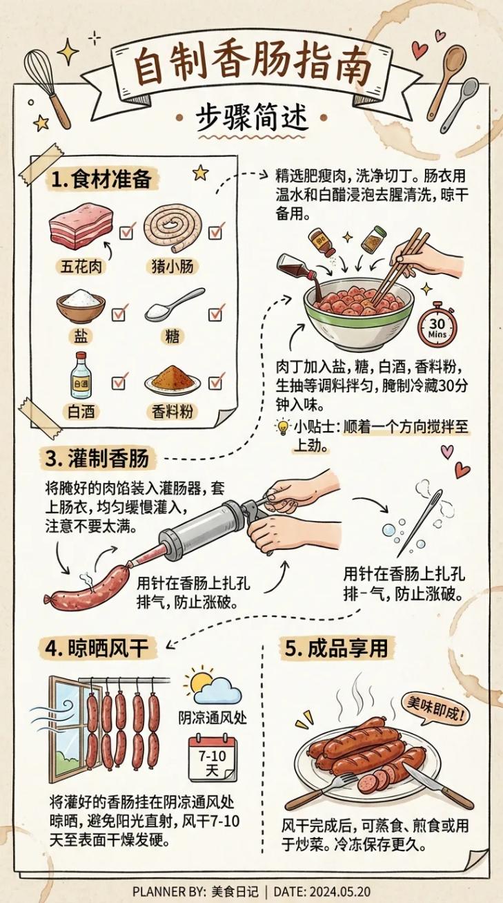 香肠制作教程图