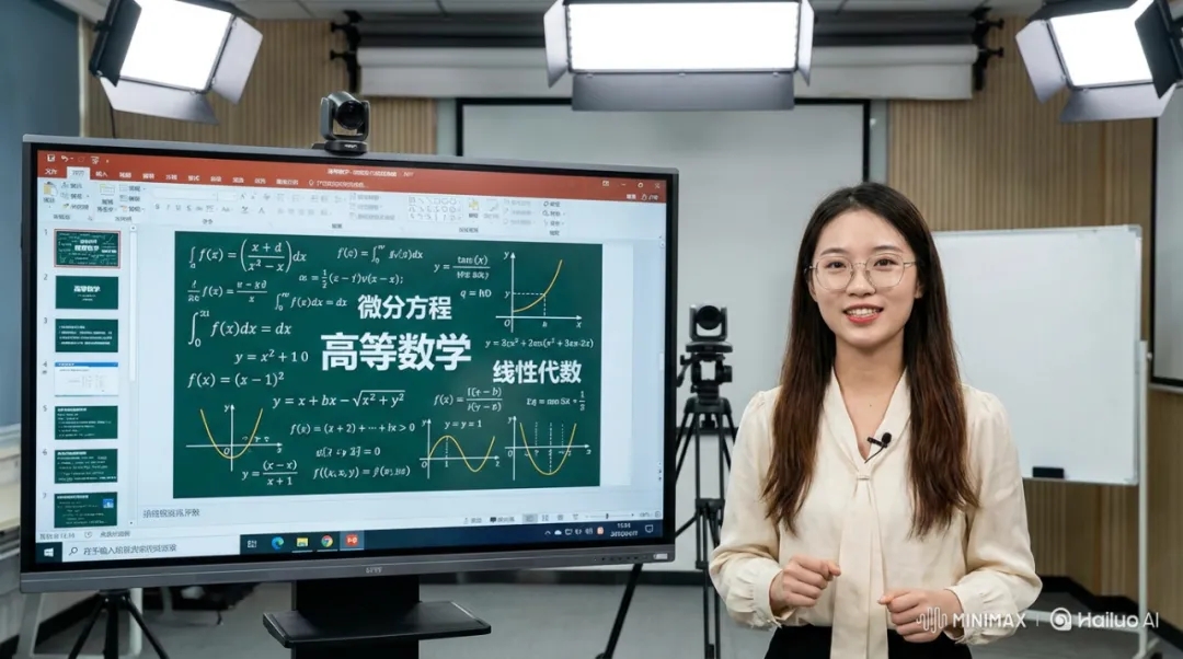 女老师网课直播画面